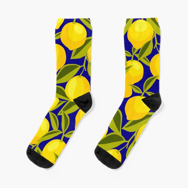 Item preview, Lemons Pattern on Blue  designed and sold by OneThreeSix.