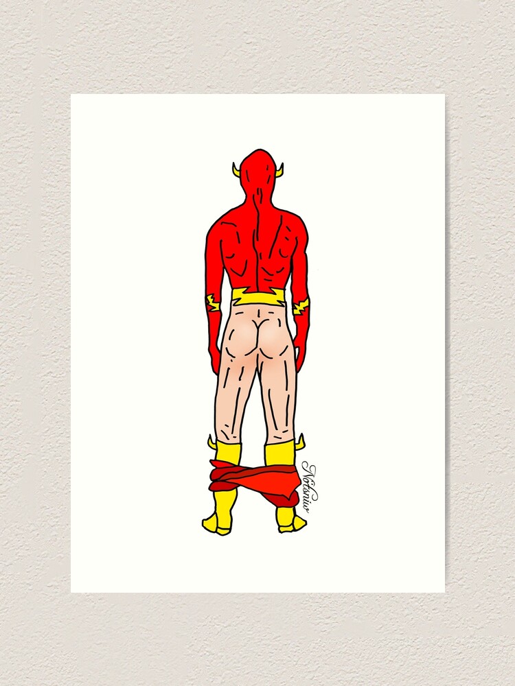 Alternate view of Flash Butt (light) Art Print