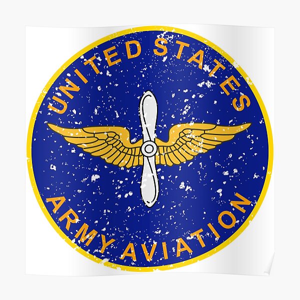 United States Army Aviation Vintage Insignia Poster