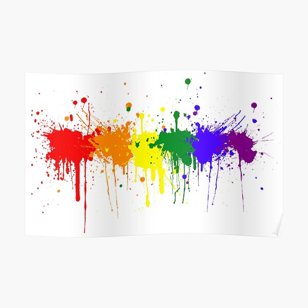 "Pride - Paint Splatters" Poster For Sale By FizzBang | Redbubble