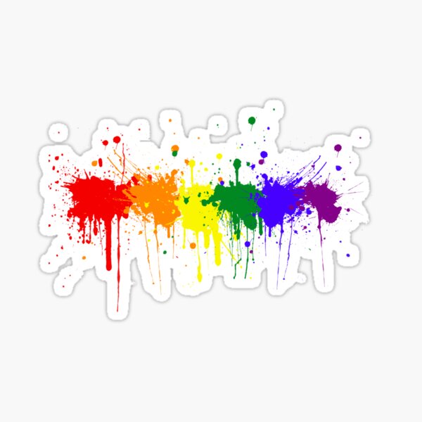 "Pride - Paint Splatters" Sticker By FizzBang | Redbubble