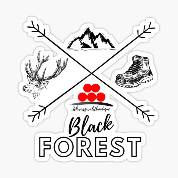 Black Forest Kompass Sticker