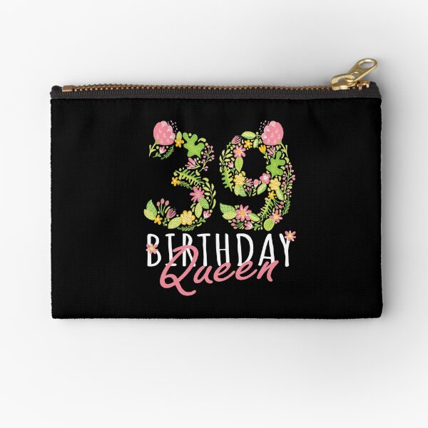 Item preview, 39th Birthday Queen 39 Years Old Woman Floral B-day Theme print designed and sold by Grabitees.