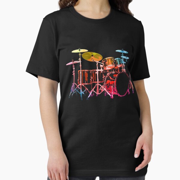 Item preview, Drum Set (bold digital colors) designed and sold by ROBOTFACE T-Shirts.