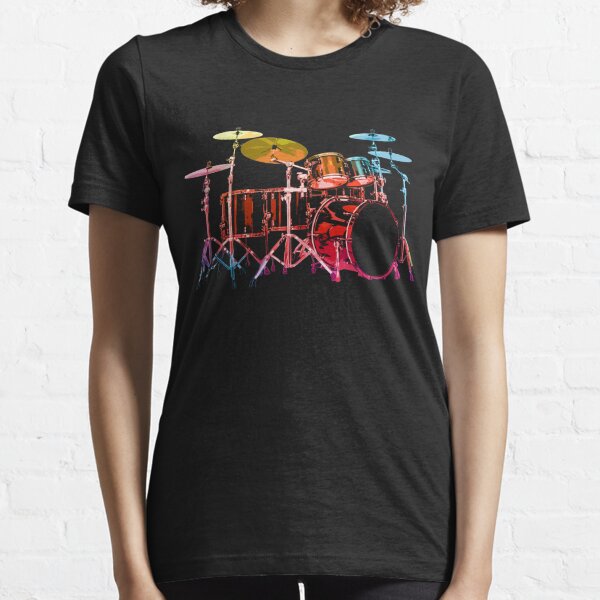 Drum Set (bold digital colors) Essential T-Shirt