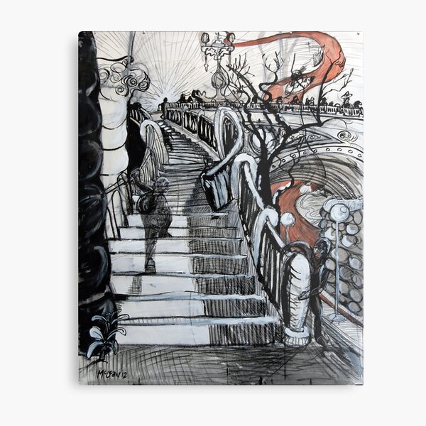 Stairs to Flinders Street (Ascending) Metal Print