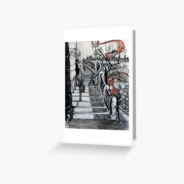 Stairs to Flinders Street (Ascending) Greeting Card