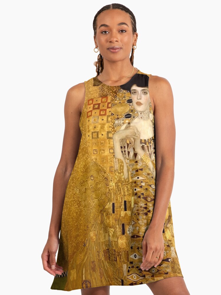 Woman in Gold Portrait by Gustav Klimt " A-Line Dress for Sale by  VintageArchive | Redbubble