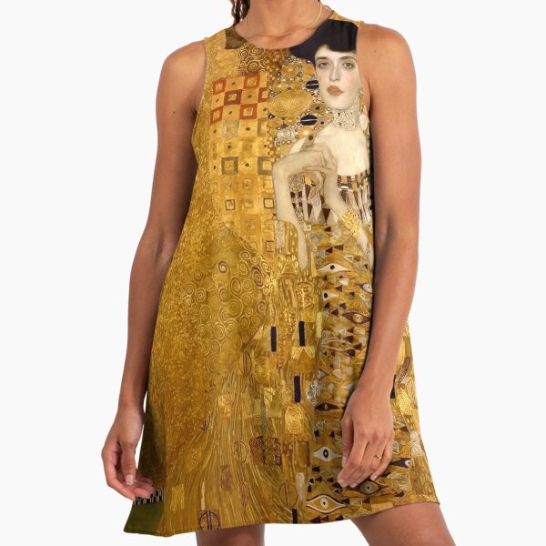 Woman in Gold Portrait by Gustav Klimt " A-Line Dress for Sale by  VintageArchive | Redbubble