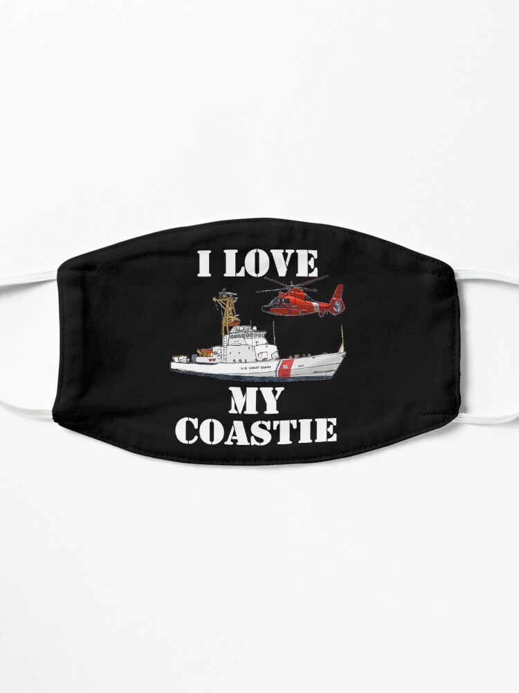 Alternate view of I Love My Coastie Design by MbrancoDesigns Mask
