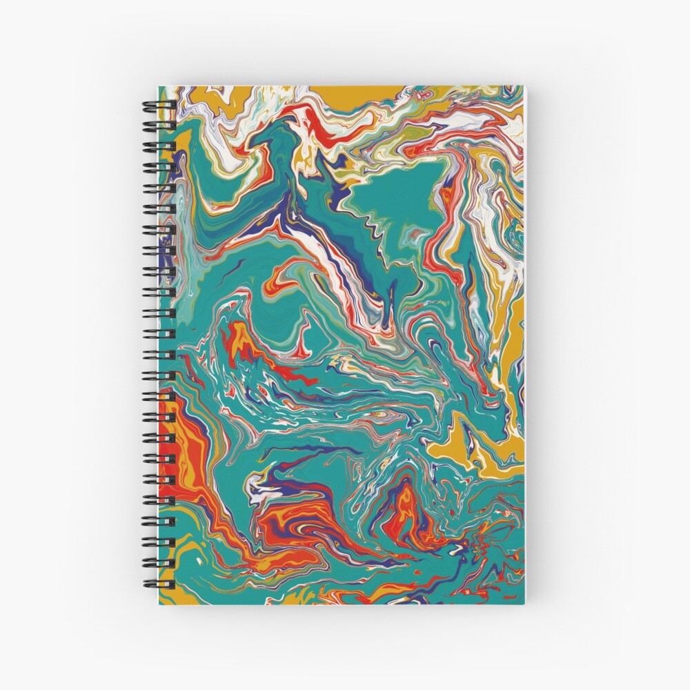 I Can‘t Believe It‘s Not Acrylic Pour Spiral Notebook