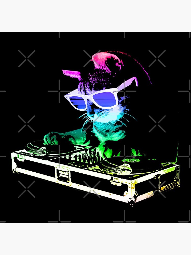 HOUSE CAT (Rainbow DJ Kitty) by robotface