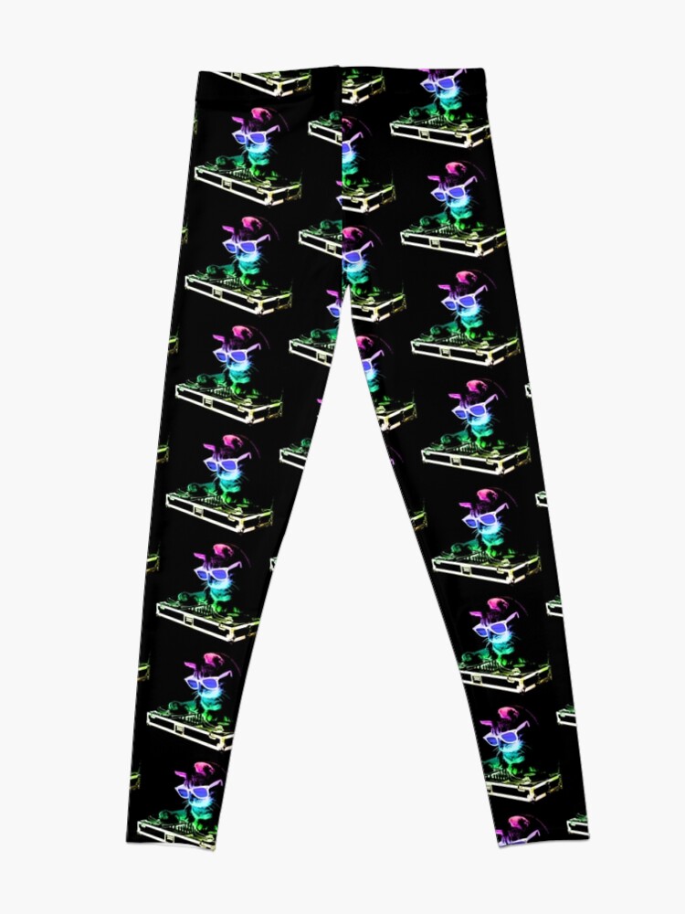 Alternate view of HOUSE CAT (Rainbow DJ Kitty) Leggings