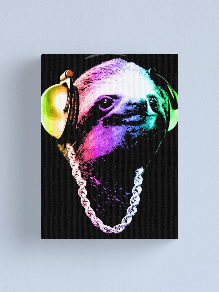 Alternate view of Sloth (Rainbow B-Boy Style) Canvas Print