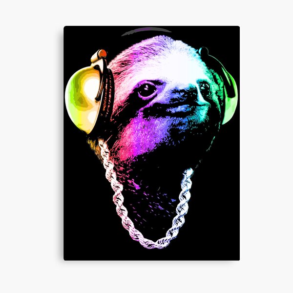 Sloth (Rainbow B-Boy Style) Canvas Print