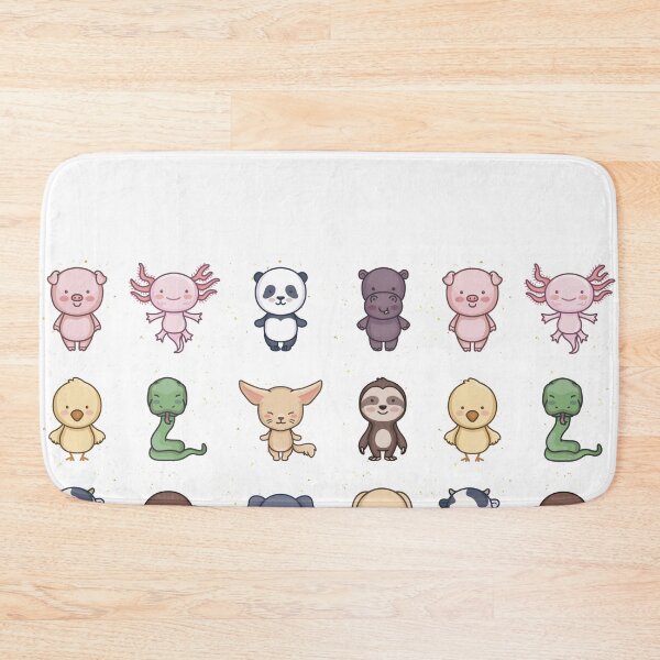 Item preview, Cute Baby Animals Pink Pig Axolotl Cow Rabbit Sloth Snake Chick Panda Animal Social Distancing FaceMask Teachers designed and sold by gillys.