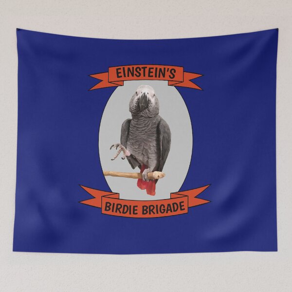Item preview, Einstein's Birdie Brigade African Grey Parrot design designed and sold by einsteinparrot.