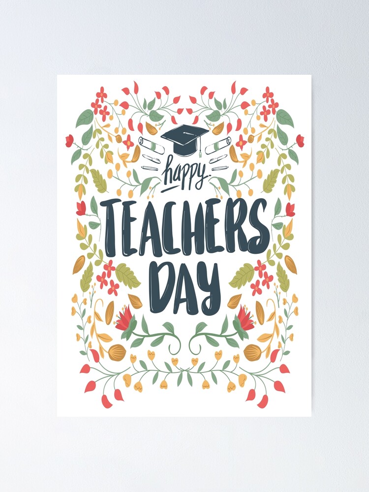 Happy teachers day poster