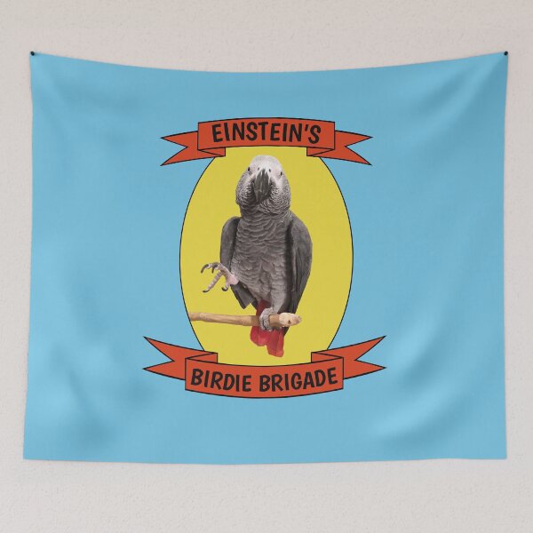 Item preview, Einstein's Birdie Brigade African Grey Parrot design designed and sold by einsteinparrot.