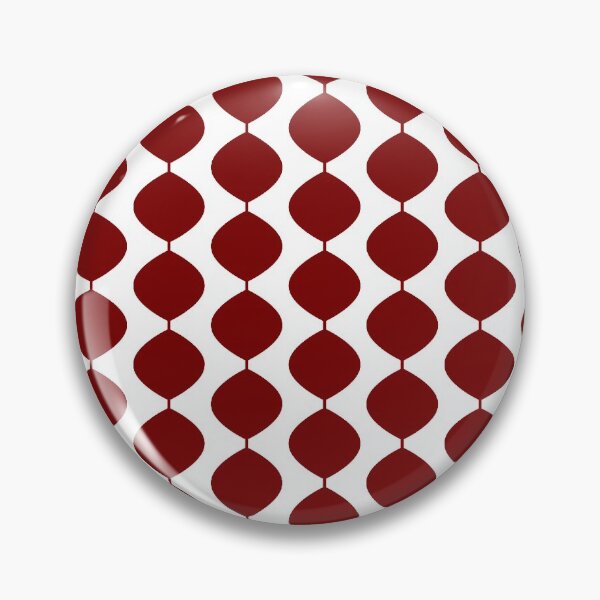 Item preview, Midcentury Modern Retro 60s Waves Pattern  (Dark Magenta Red) designed and sold by Makanahele.