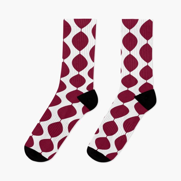Item preview, Midcentury Modern Retro 60s Waves Pattern  (Darker Magenta Red) designed and sold by Makanahele.