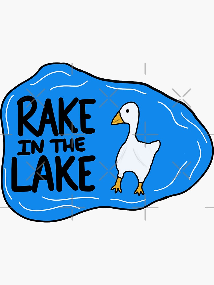 "Rake In The Lake" Sticker by Kru22 Redbubble