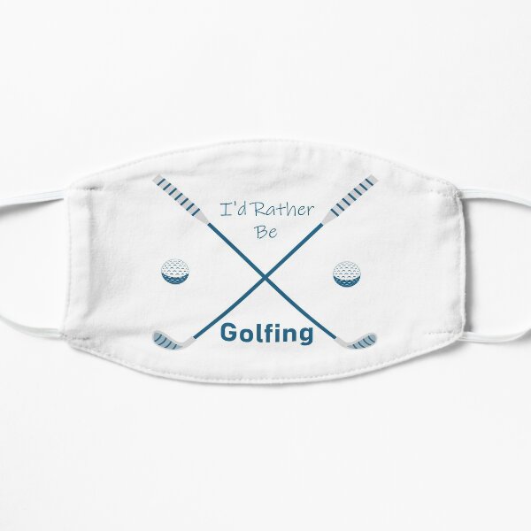 I'd Rather Be Golfing Quote With Sticks And Balls Graphic illustration Mask
