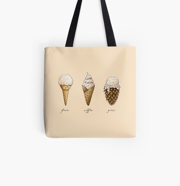Ice-Cream Cones All Over Print Tote Bag