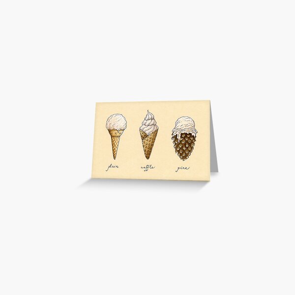 Ice-Cream Cones Greeting Card