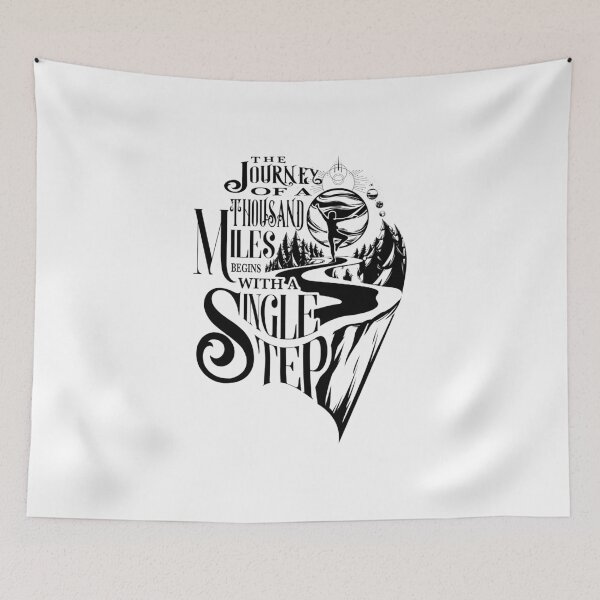Item preview, The Journey Of A Thousand Miles  designed and sold by Good Vibe Quotes.