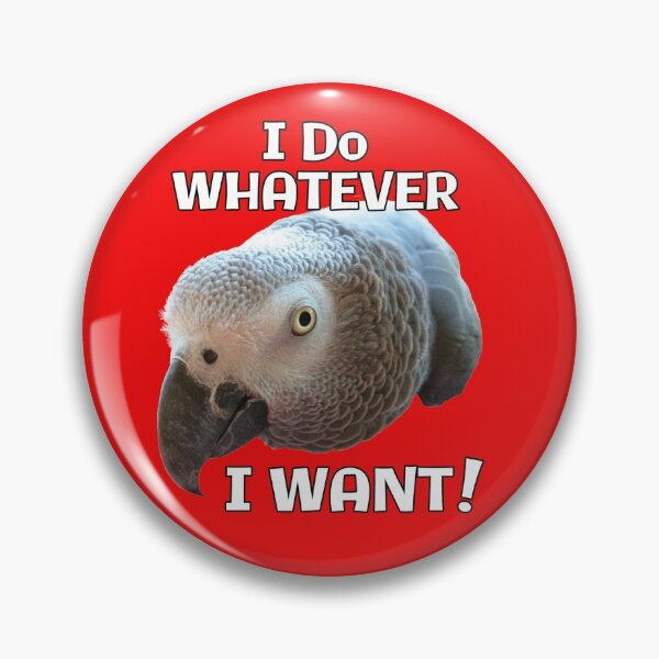 Item preview, I Do Whatever I Want! African Grey Parrot design designed and sold by einsteinparrot.