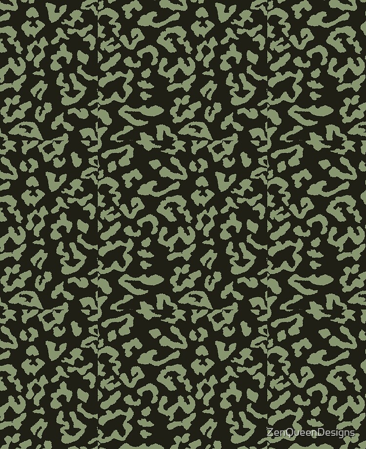 estampado leopardo verde
