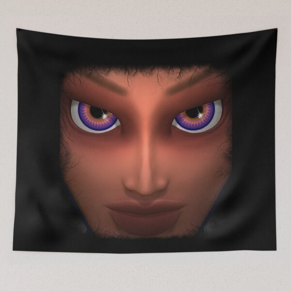 Item preview, Mesmerizing Purple Eyes Girl Portrait designed and sold by BluedarkArt.