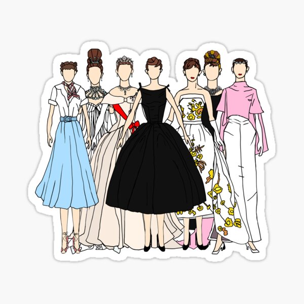 Item preview, Audrey Dolls Illustration Figures Fashion Dresses designed and sold by NOTSNIW ART.