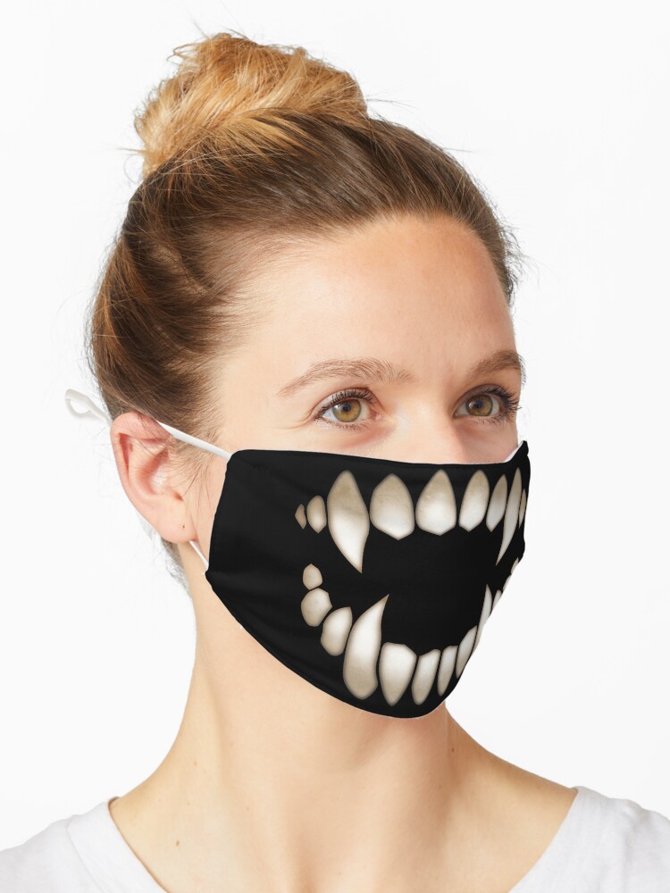 Fangs" Mask for Sale by Wroxhawk |