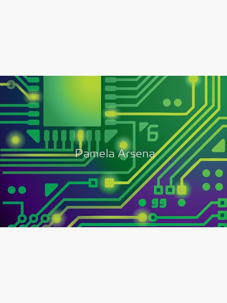 Computers Technology Digital Circuit Print by xpressio