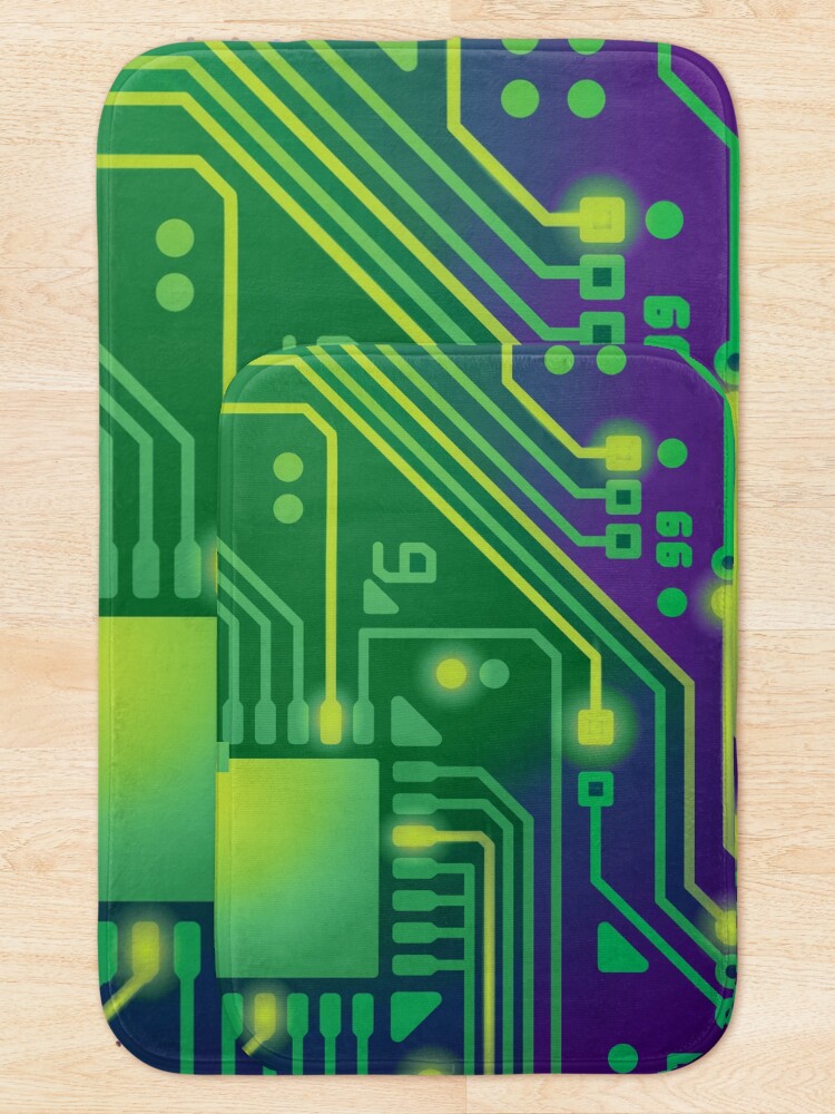 Alternate view of Computers Technology Digital Circuit Print Bath Mat