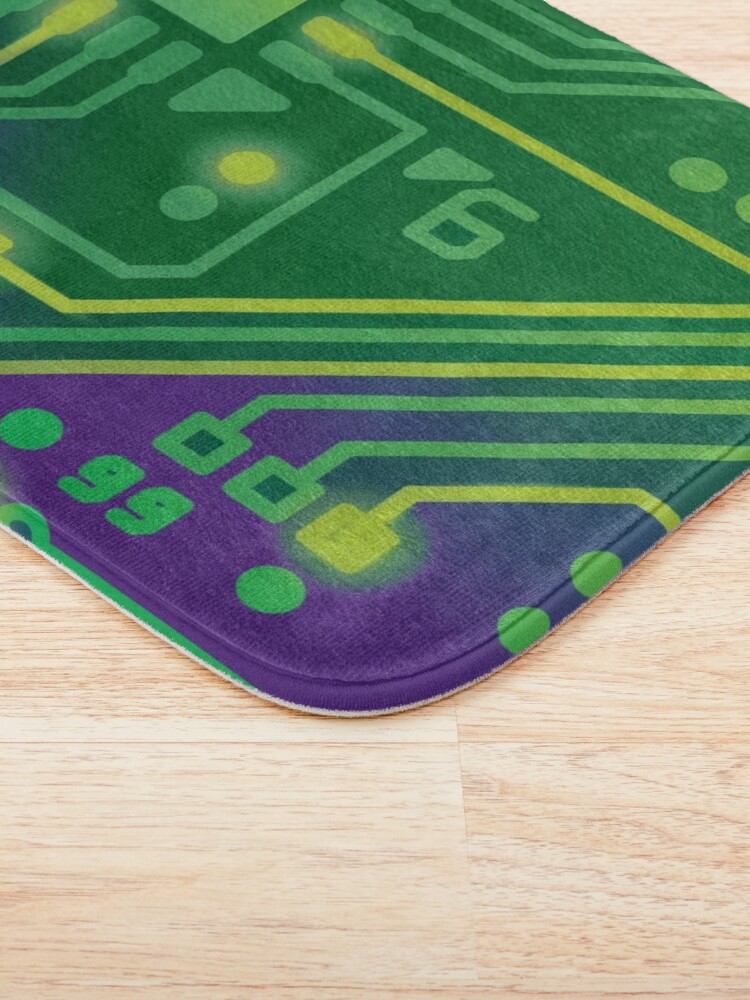 Alternate view of Computers Technology Digital Circuit Print Bath Mat