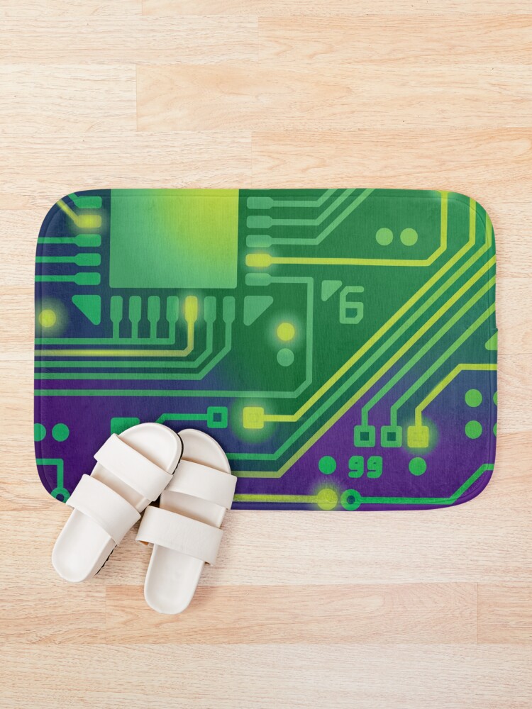 Alternate view of Computers Technology Digital Circuit Print Bath Mat