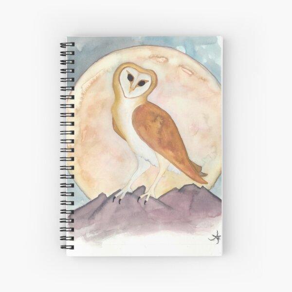 Owl in the Moonlight Spiral Notebook