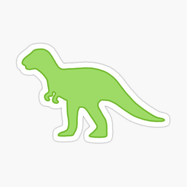 Pegatina «diseño de silueta verde t-rex» de cowprints | Redbubble
