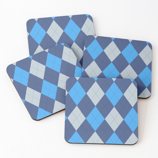 Item preview, blue and white argyle print  designed and sold by aesthetic--art.