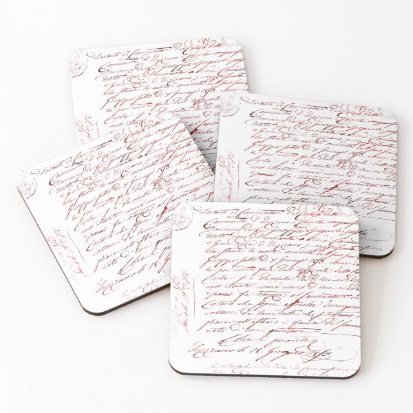 Artikelvorschau, Vintage Retro Red Handwriting Handwritten Pattern entworfen und verkauft von digitalvintage.