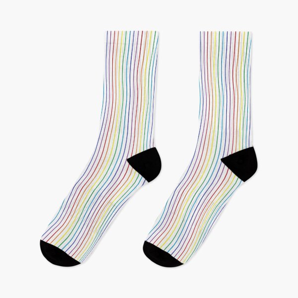 Item preview, Pinstripe Rainbow White  designed and sold by lornakay.