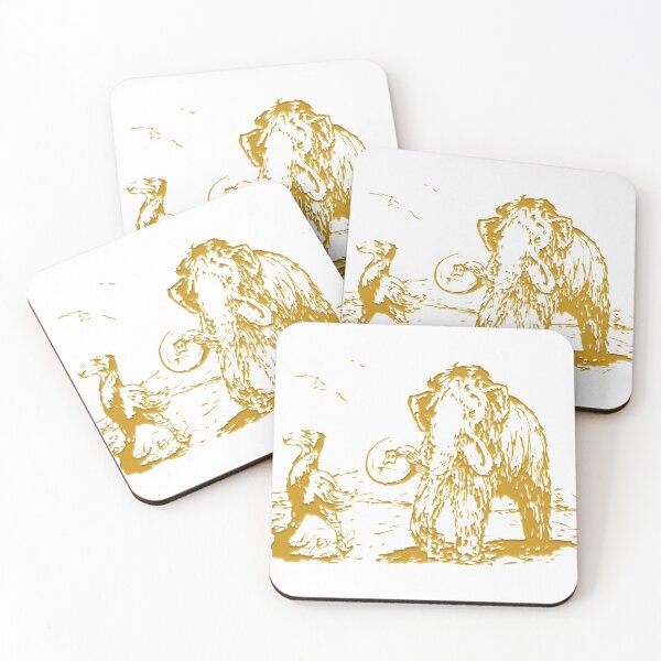 Item preview, Mammoth & Dinosaur in Gold designed and sold by WhitesDesigns.