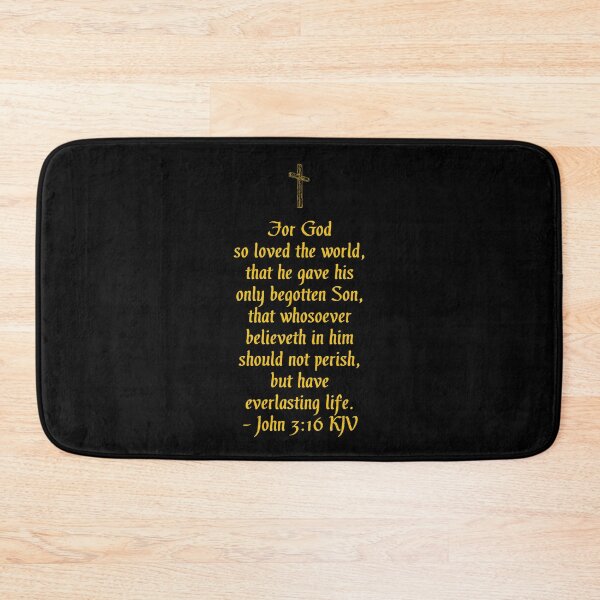 Item preview, John 3:16 KJV - Cross - Gold Print designed and sold by VerShirts.