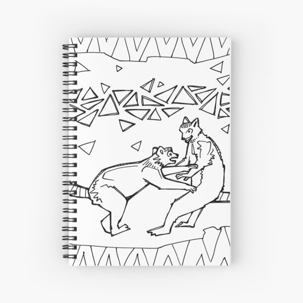 Ring-tailed Lemur, Coloring Book Page Spiral Notebook