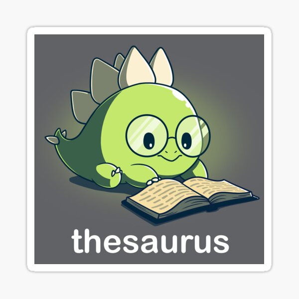 "Cute Thesaurus" Sticker by kayleilopez20 Redbubble