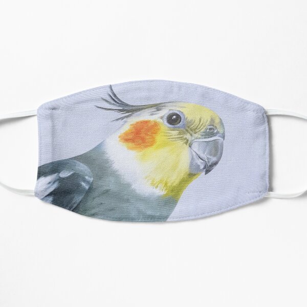 Cockatiel pet portrait Flat Mask