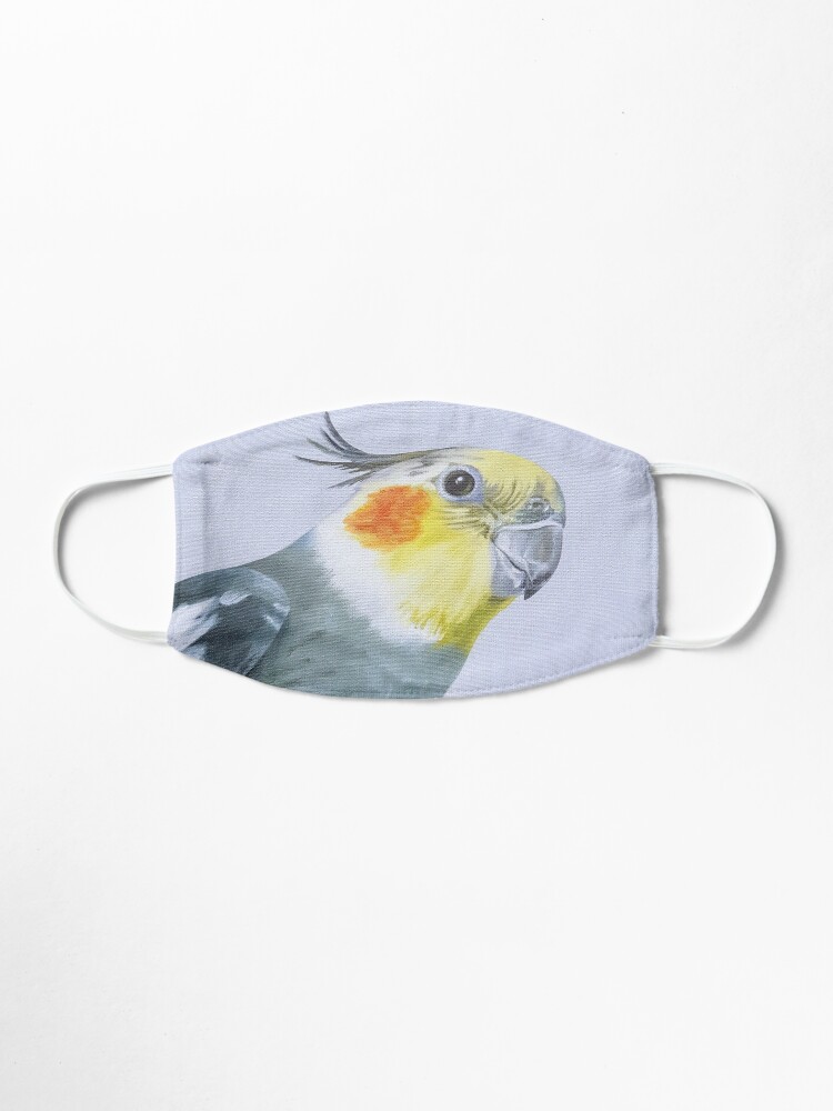 Alternate view of Cockatiel pet portrait Mask